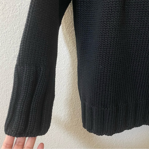 Jill Sander Chunky Knit Mock Neck Pullover Sweater Sz:36 Black - Picture 7 of 9